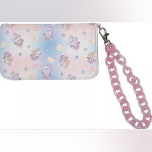 Bioworld X Nintendo Kirby All Over Print Pink Chain Tech Zip Wallet Wristlet
